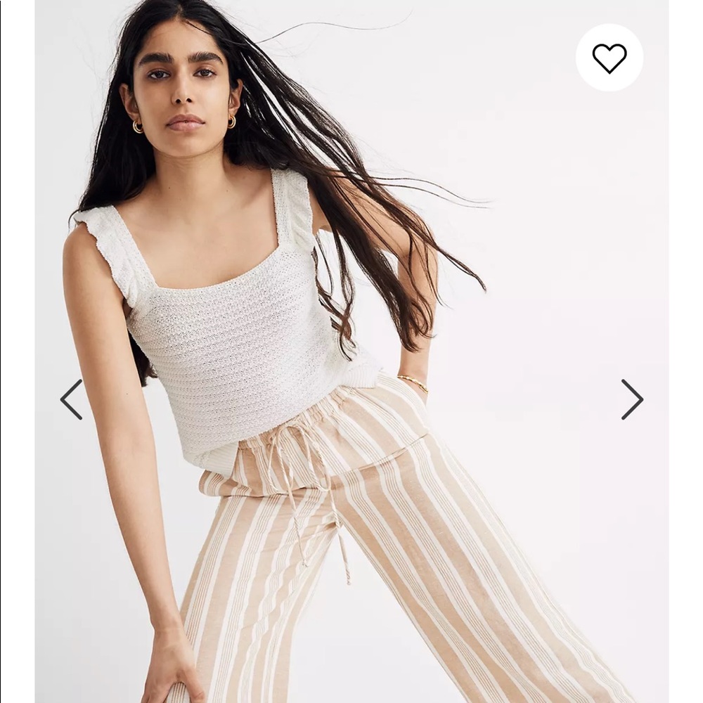 Madewell Crochet Knit Cream Tank S